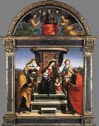 RAFFAELLO Sanzio Madonna and Child Enthroned with Saints Spain oil painting artist